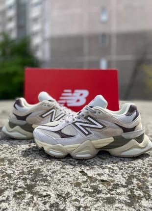 Кроссовки new balance 9060 grey matter/timberwolf/covert green