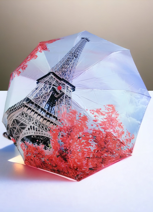 "парижский шик: женский зонт с принтом эйфелевой башни"