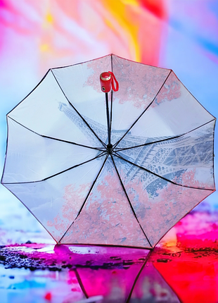 "парижский шик: женский зонт с принтом эйфелевой башни"