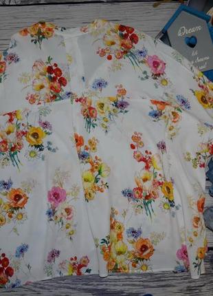 28/м фирменная женская рубашка блузка блуза рубашка цветочный принт зара zara9 фото