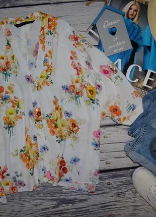 28/м фирменная женская рубашка блузка блуза рубашка цветочный принт зара zara3 фото