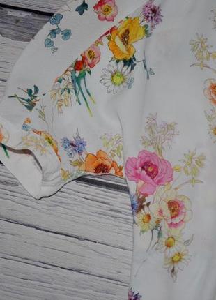 28/м фирменная женская рубашка блузка блуза рубашка цветочный принт зара zara6 фото