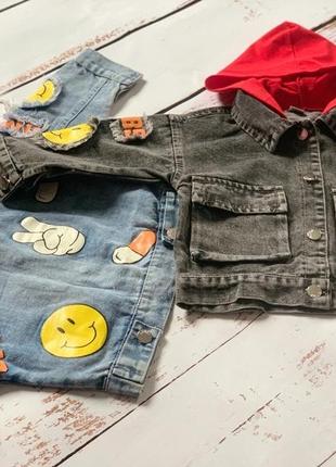 Детские джинсовые куртки размер от 1 года3 фото