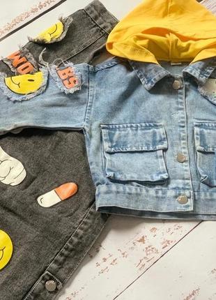 Детские джинсовые куртки размер от 1 года4 фото