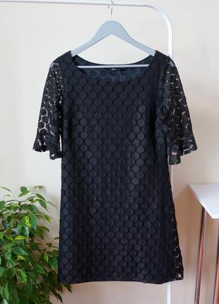Шикарное чёрное платье кружевное2 фото