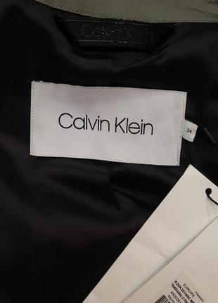 Женский тренч calvin klein tenchcoat transseasonal grau regular fit оригинал7 фото