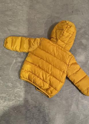 Куртка детская с капюшоном демисезон весенняя 86 желтая7 фото