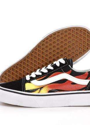 Мужские кеды vans old skool black orange 40-41-42-43-44-44.55 фото