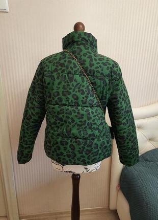 Роскошная дутая курточка, леопардовый принт, стиль zara куртка пуффер5 фото