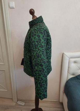 Роскошная дутая курточка, леопардовый принт, стиль zara куртка пуффер6 фото