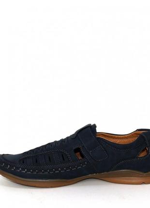 Стильные туфли мужские темно-синие на липучке деми, демисезонные осенние, веселые, летние (на осень, весна, лето5 фото
