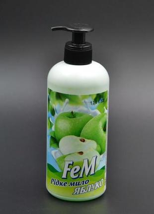 Мыло жидкое "fem" / с дозатором / яблоко / 500мл1 фото