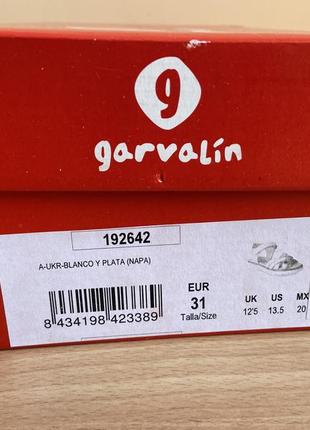 Детские босоножки garvalin 31, 32 р. гарвалин белые кожаные новые2 фото