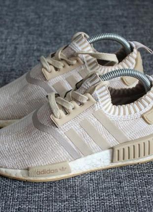 Кросівки adidas nmd r1 primeknit linen khaki оригінал5 фото