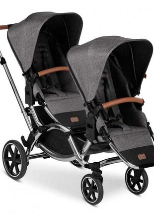 Универсальная коляска 2 в 1 для двойни abc design zoom asphalt