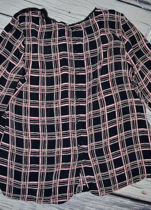 М/12 фирменная нарядная женская рубашка блузка блуза клетка кружево river island7 фото