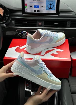 Жіночі кросівки nike air force 1 shadow white sky yellow