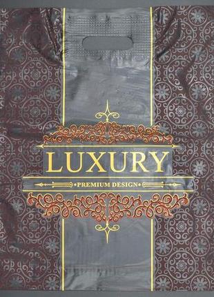 Пакет поліетиленовий з прорізною ручкою "luxury" / 35*44см / 25шт