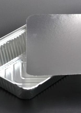 Крышка для контейнера из пищевой фольги r26l / прямоугольная /2 фото