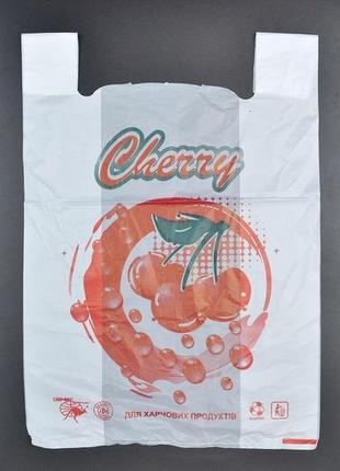 Пакет полиэтиленовый майка "cherry" / 30*50см / 50шт