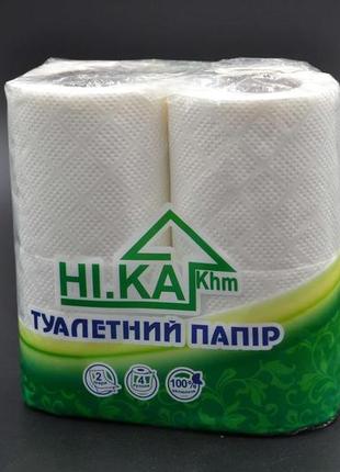 Туалетний папір "ні.ка" / 2-шаровий / білий / 4шт