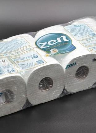 Туалетний папір "zen" / premium / океан / 3-шаровий / 19м / 145 відривів / 8шт2 фото