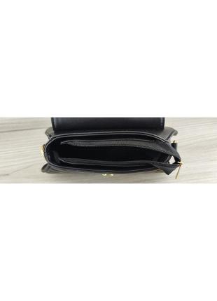 Современная женская черная сумка + кошелек через плечо из экокожи,трендовая модная женская сумочка для девушки5 фото