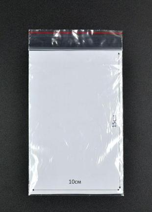 Зип пакет полиэтиленовый / 100*150мм / красная полоса / 95шт1 фото