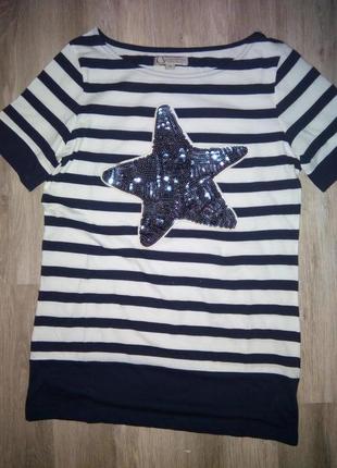 Футболка морячка со стразами, звезда