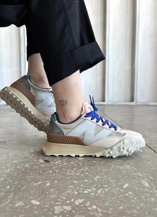 Крутые кроссовки new balance xc-72 aluminium серо-бежевые цветные