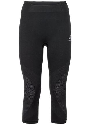 Термобілизна жіноча odlo suw bottom pant 3/4 performance warm black розмір xs