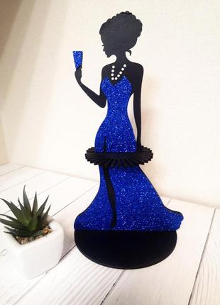 Салфетница "lady in blue dark"
