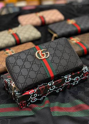 Кошелек комплект из эко кожи с коробкой, кошелек набор под стиль гуччи gucci