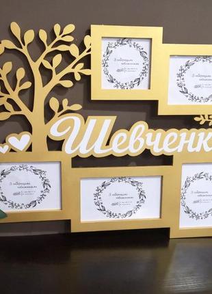 Фоторамка сімейна з вашим прізвищем