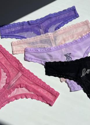 Трусики victoria’s secret оригінал 5 шт набір стрінги