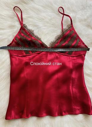 100% новий шовковий! cami топ victoria's secret very sexy 🌹luxe вс шовк вікторія сікрет пеньюар червоний для сну vs 🇺🇸6 фото