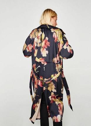 Zara limited edition крутой стильный плащ, тренч роскошный принт, с поясом1 фото