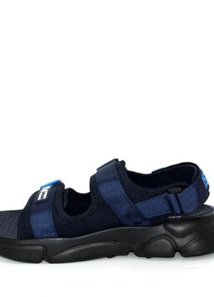 Стильные спортивные сандалии мужские темно-синие на липучках - мужская обувь на лето5 фото