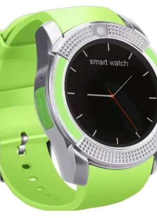 Умные смарт-часы smart watch v8. cb-204 цвет: зеленый4 фото