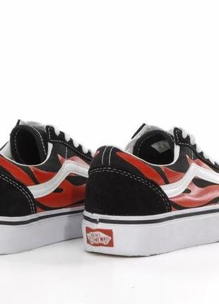 Чоловічі кеди vans old skool black orange 40-41-42-43-44-44.54 фото