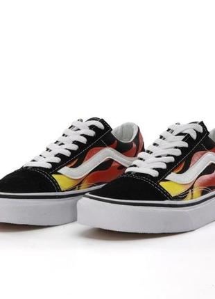 Чоловічі кеди vans old skool black orange 40-41-42-43-44-44.55 фото