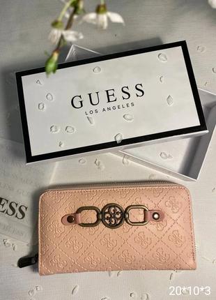 Кошелек комплект женский из экокожи + коробка набор, кошелек стиля гесс guess, кошелек женский с коробкой, кошелек