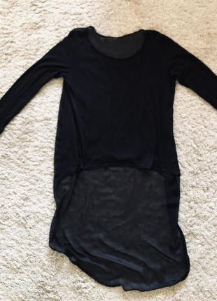 Кофточка, блузка италия с длинной прозрачной спинкой размер l,xl1 фото