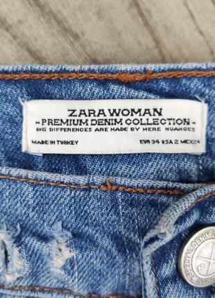 Zara woman premium denim collection джинсы укороченные4 фото