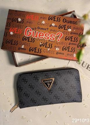 Кошелек комплект женский из экокожи + коробка набор, кошелек стиля гесс guess, кошелек женский с коробкой, кошелек туречня