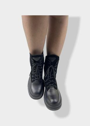 Ботинки чёрные кожа 341-2 teona5 фото