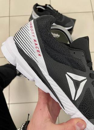 Мужские легкие черные кроссовки в сетку reebok racer 🆕 рибок8 фото