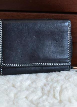 Кожаный кошелек бумажник портмоне rfid защита.