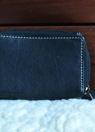 Кожаный кошелек бумажник портмоне rfid защита.3 фото