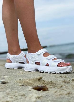 Женские сандали fila disruptor sandal white8 фото